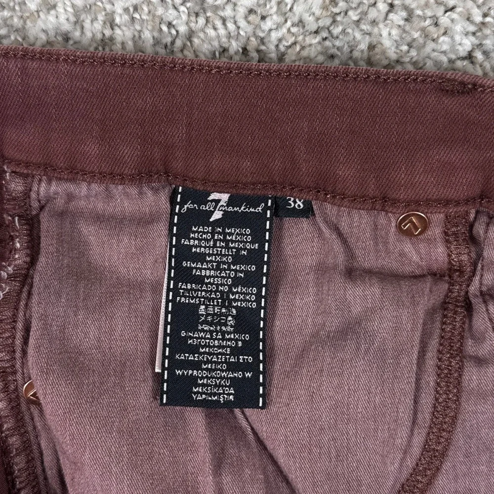 7 For All Mankind  Jeans Mens 38 Burgundy Paxtyn Skinny‎ Fit Stretch Denim